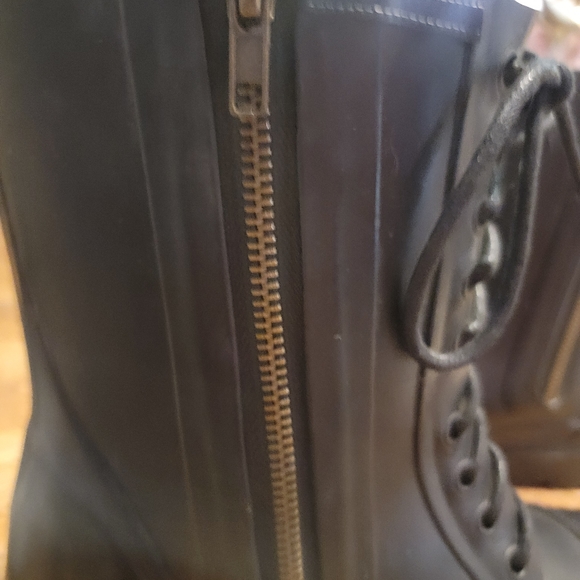 Steve Madden Rubber Combat Boots - Picture 6 of 7